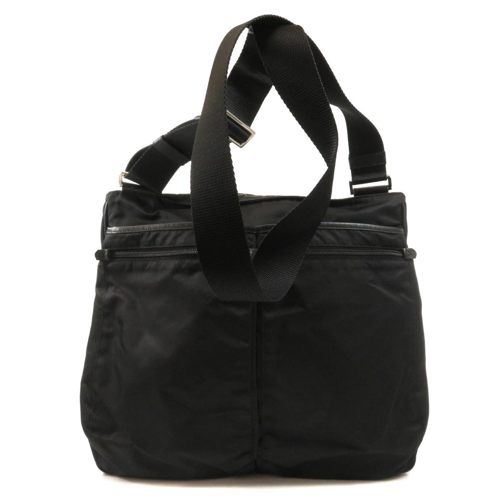Prada Black Shoulder Logo Plate Bag Crossbody